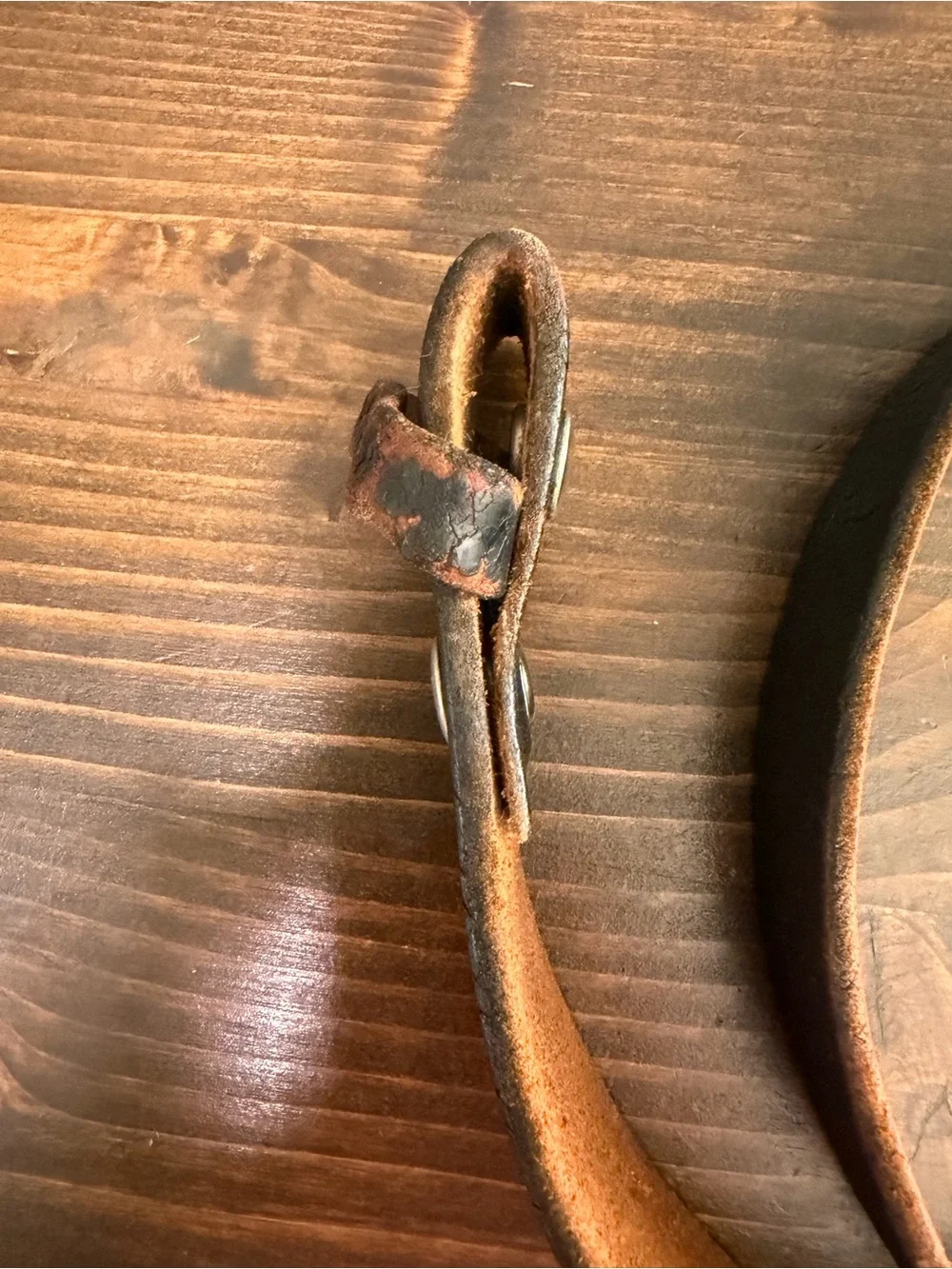Vintage Brown Leather Men's Belt Strap Unbranded